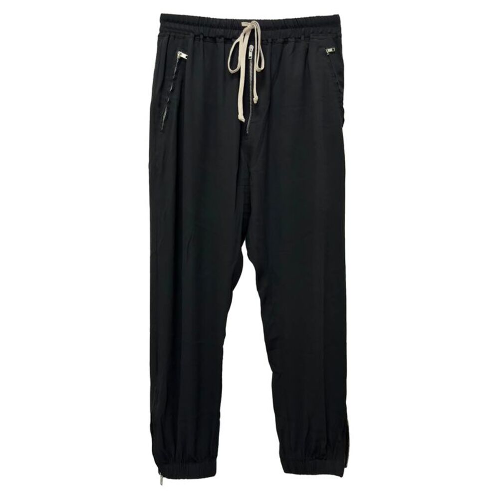 Rick Owens Drawstring Pants in Black Acetate